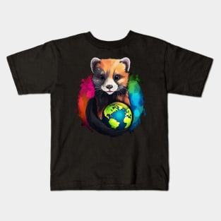 Ferret Earth Day Kids T-Shirt